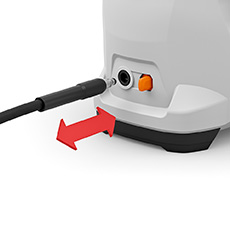 Snelkoppeling op de machine