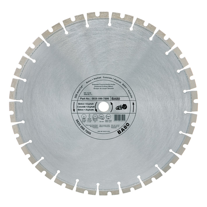 Diamant-doorslijpschijf, beton/asfalt (BA)