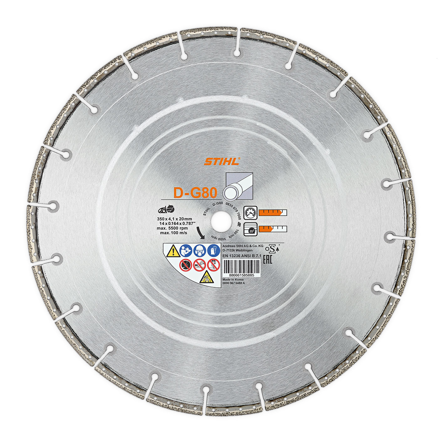 Diamant-doorslijpschijf D-G80