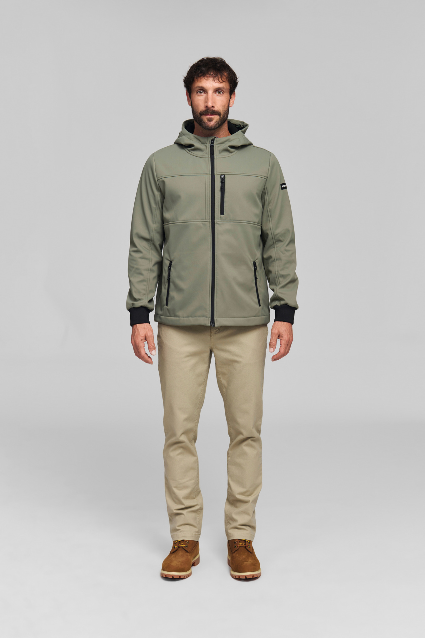 Softshell jack CASUAL groen Heren