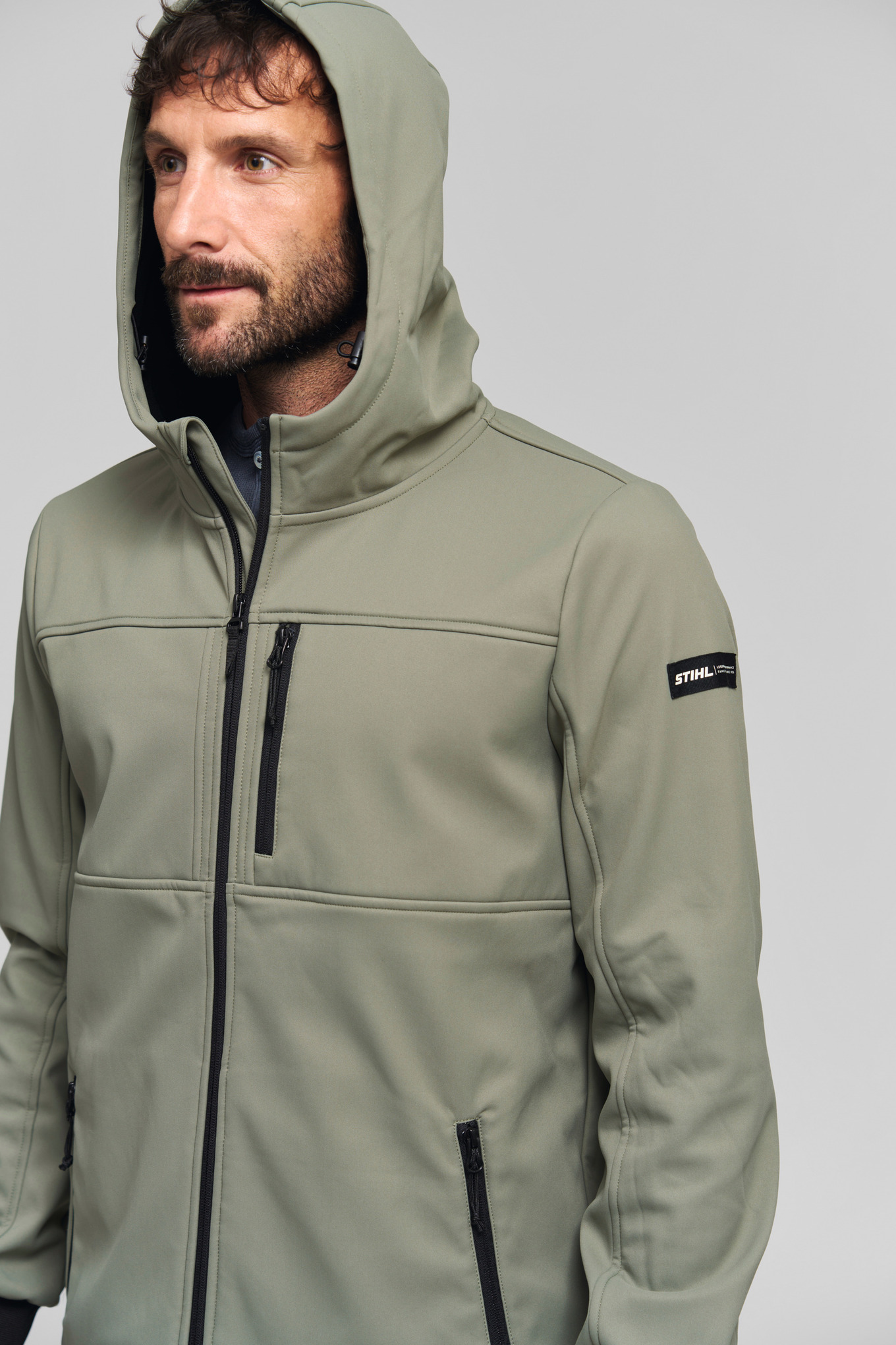 Softshell jack CASUAL groen Heren
