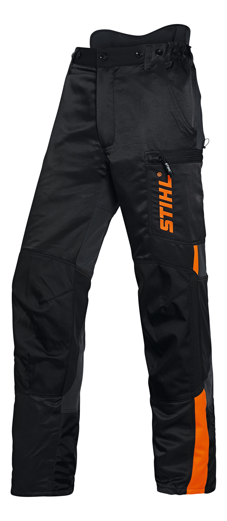 Broek met tailleband DYNAMIC (klasse 2), antraciet/oranje