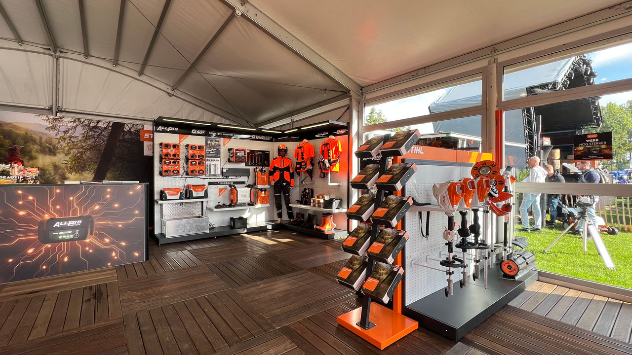 Stand van STIHL op een vakbeurs