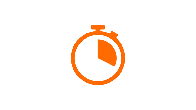 oranje icoon stopwatch